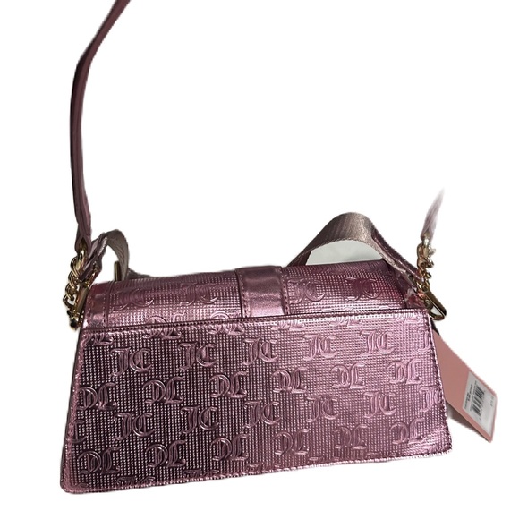 Juicy Couture Fashionista Shoulder Bag Crossbody Metalic Blush - Picture 10 of 13